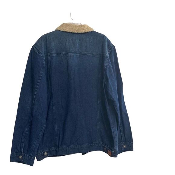 AXEL Denim Sherpa Collar Trucker Jacket Blue Size XXL SEE DESCRIPTION - Picture 2 of 11